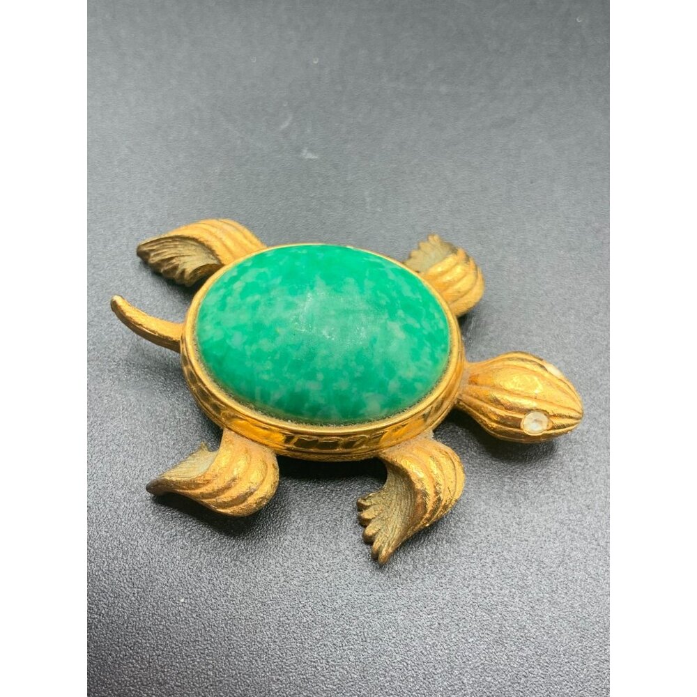 Solid Perfume Turtle Compact By Avon Compact In Green Turtle Design - Picture 6 of 6